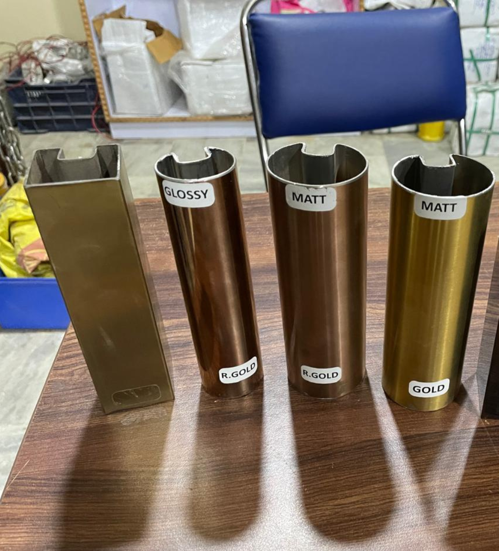 Top Quality Gold and Rose Gold PVD Coating Pipe in Kanyakumari